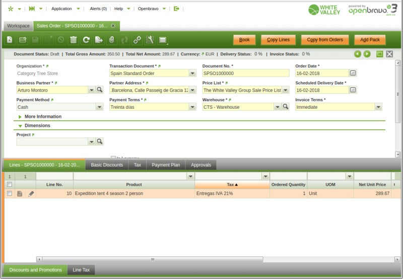 Before adding the service that modify taxes.